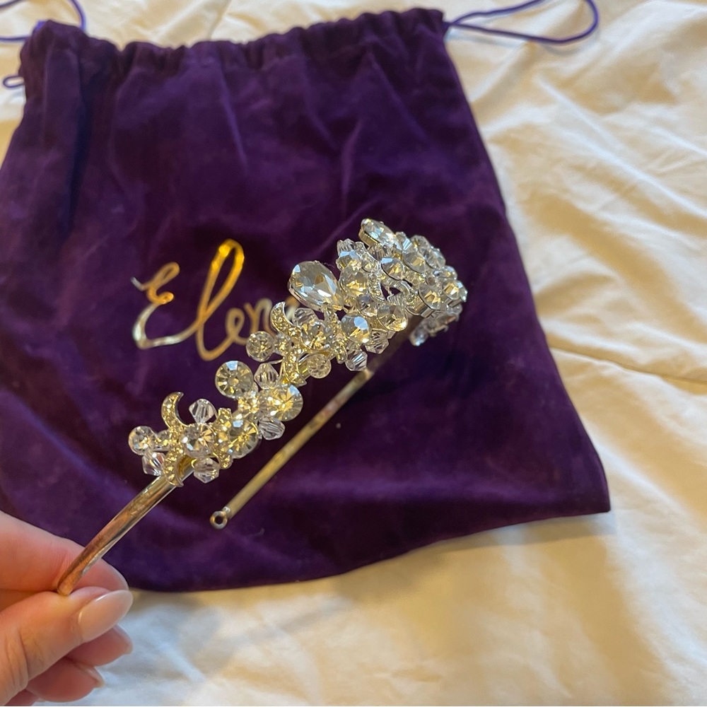 NWOT Elena Crystal Crown Head Band Wedding Prom